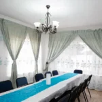 The meeting room with a long table
